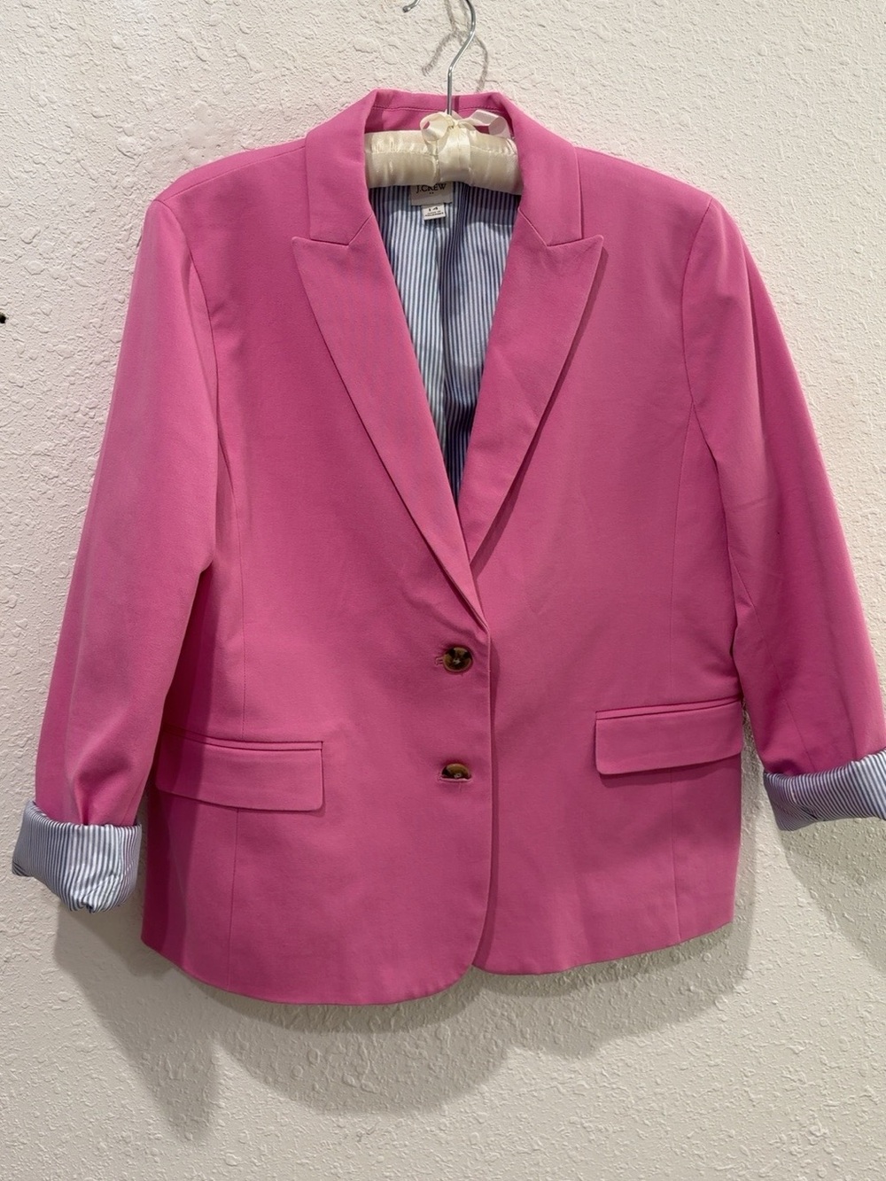 J. Crew Vibrant Fuchsia Tailored Blazer